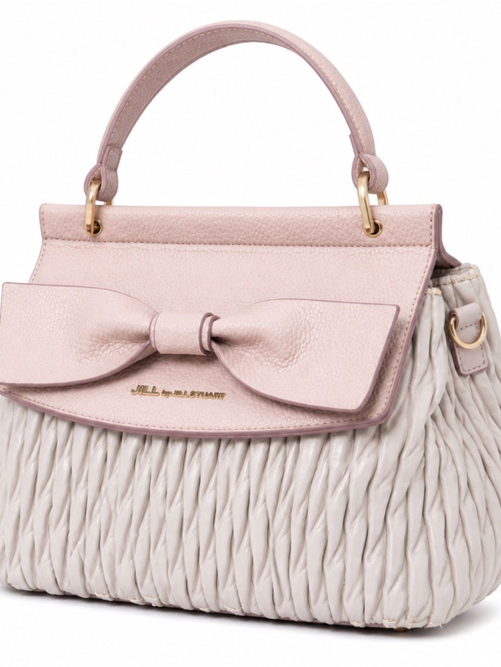 Jill Stuart Bow Pleated Satchel / Top Handle Bag - Picture 3 of 12